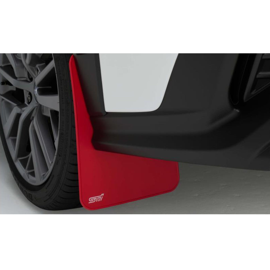 2022+ WRX "STI" Mud Flaps - Cherry Red