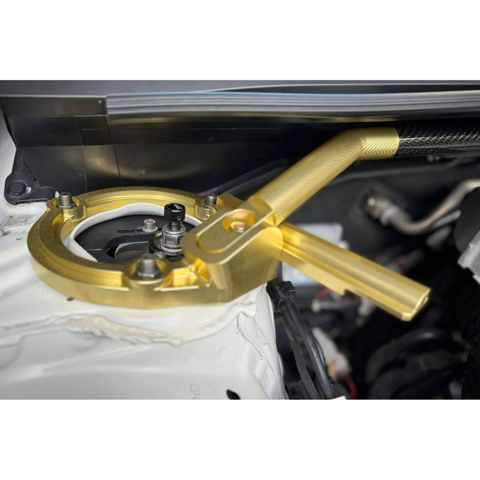 TDMi Billet Alloy & Carbon Fiber Front Strut Bar for 22+ WRX