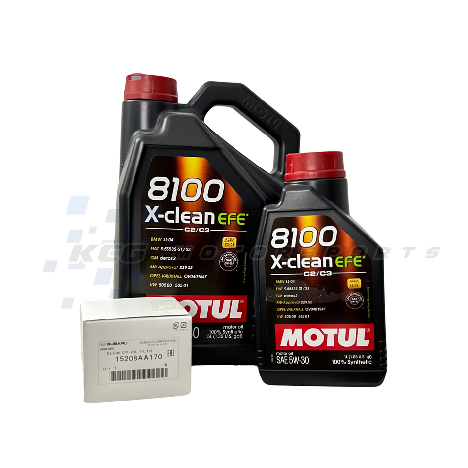 Motul X-clean EFE 5W-30 Oil Change kit for 2015-21 Wrx