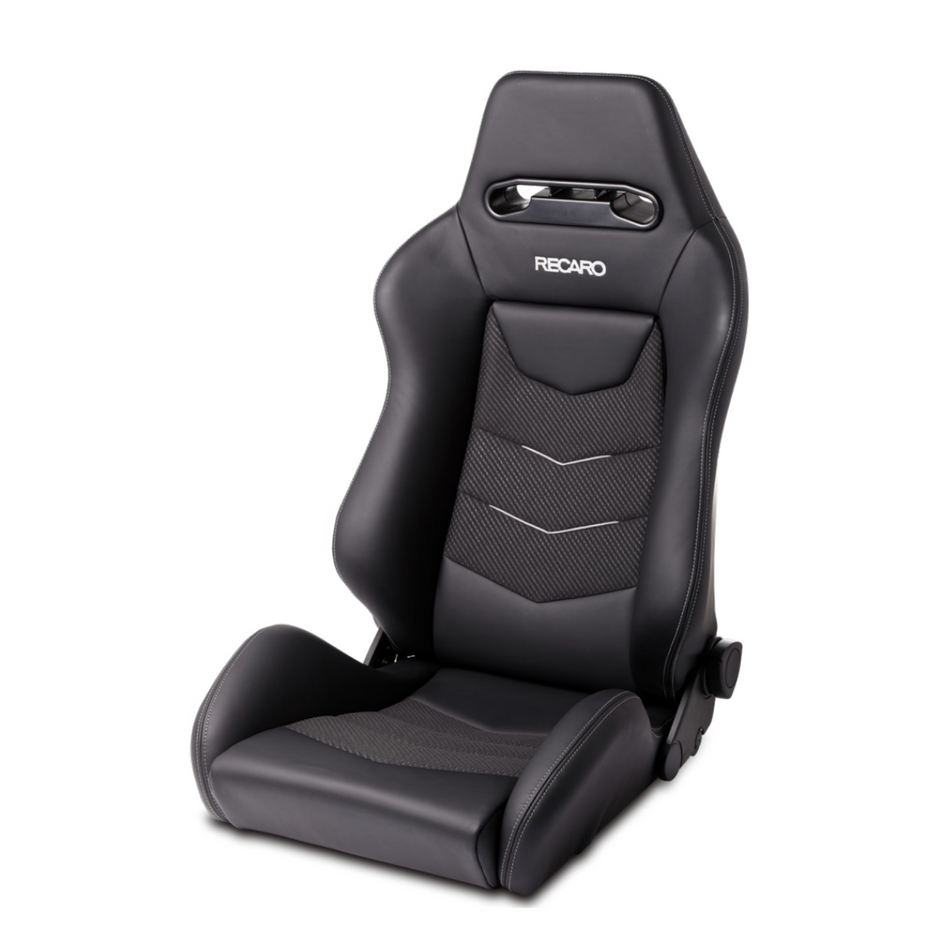 Recaro Speed V Seat - Right - Black Leather w/ Grey Accent