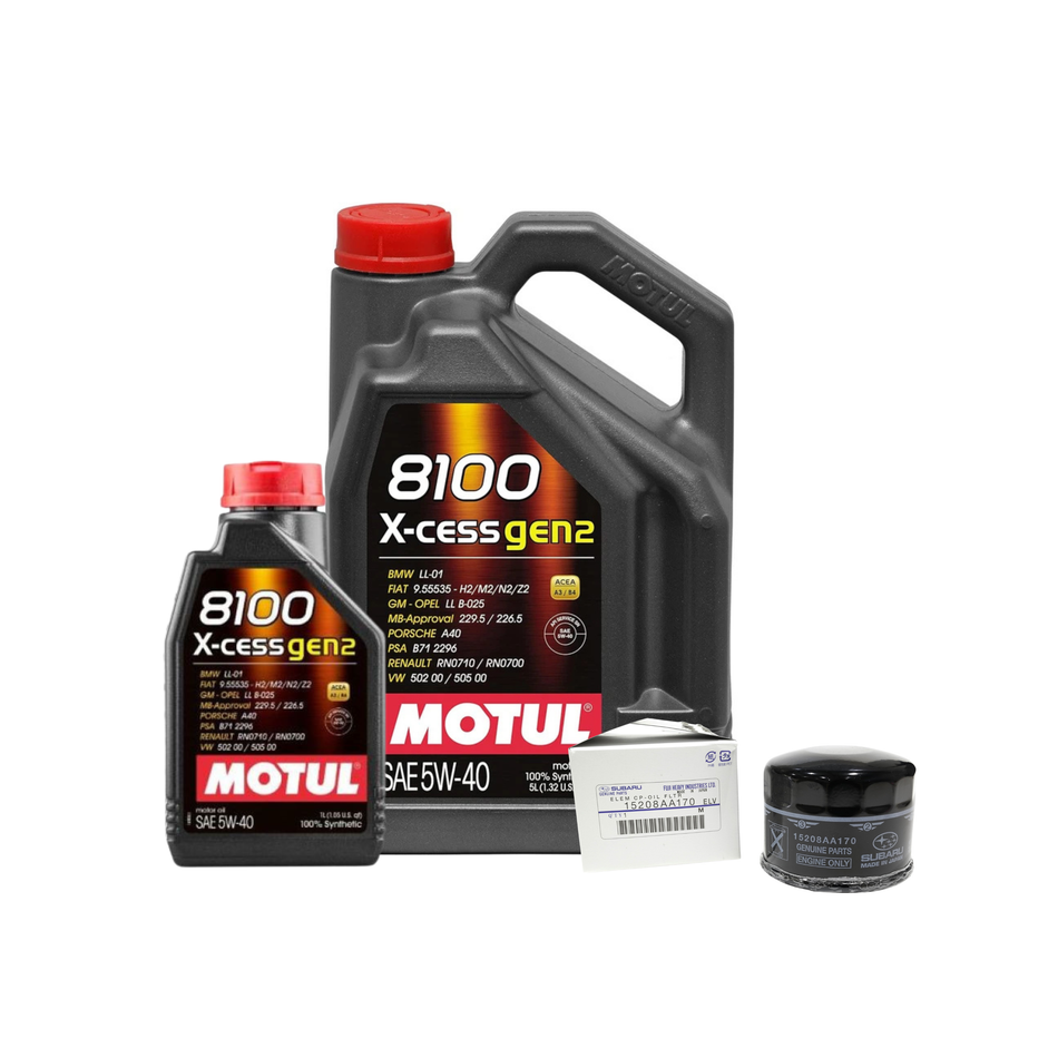 Motul X-Cess Gen2 5W-40 Oil Change kit for 2015-21 Wrx