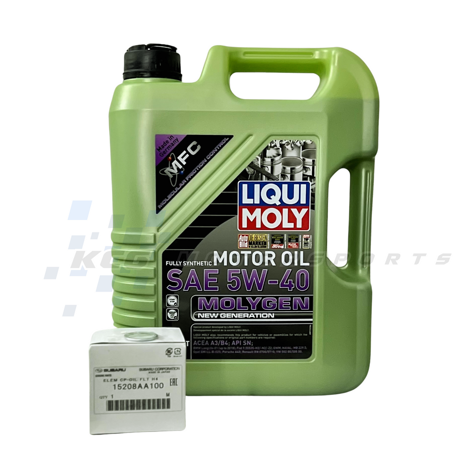 LiquiMoly Molygen 5W-40 Oil Change kit for EJ Wrx/Sti